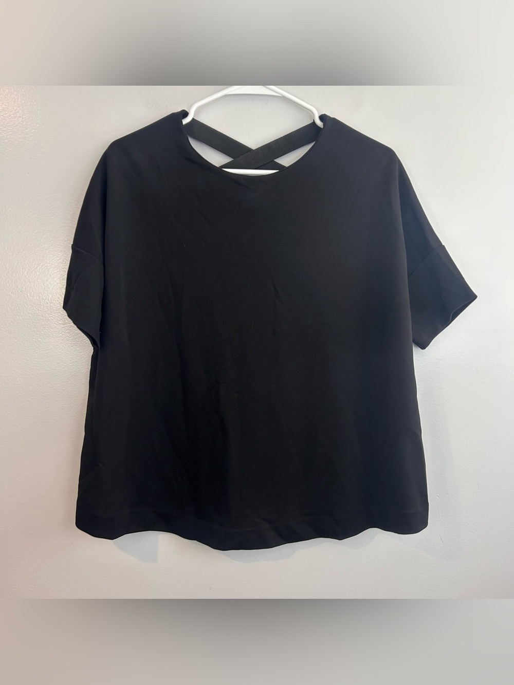COS Oversized Boxy Drop Shoulder Criss Cross Ribbon Straps in Back Size XS